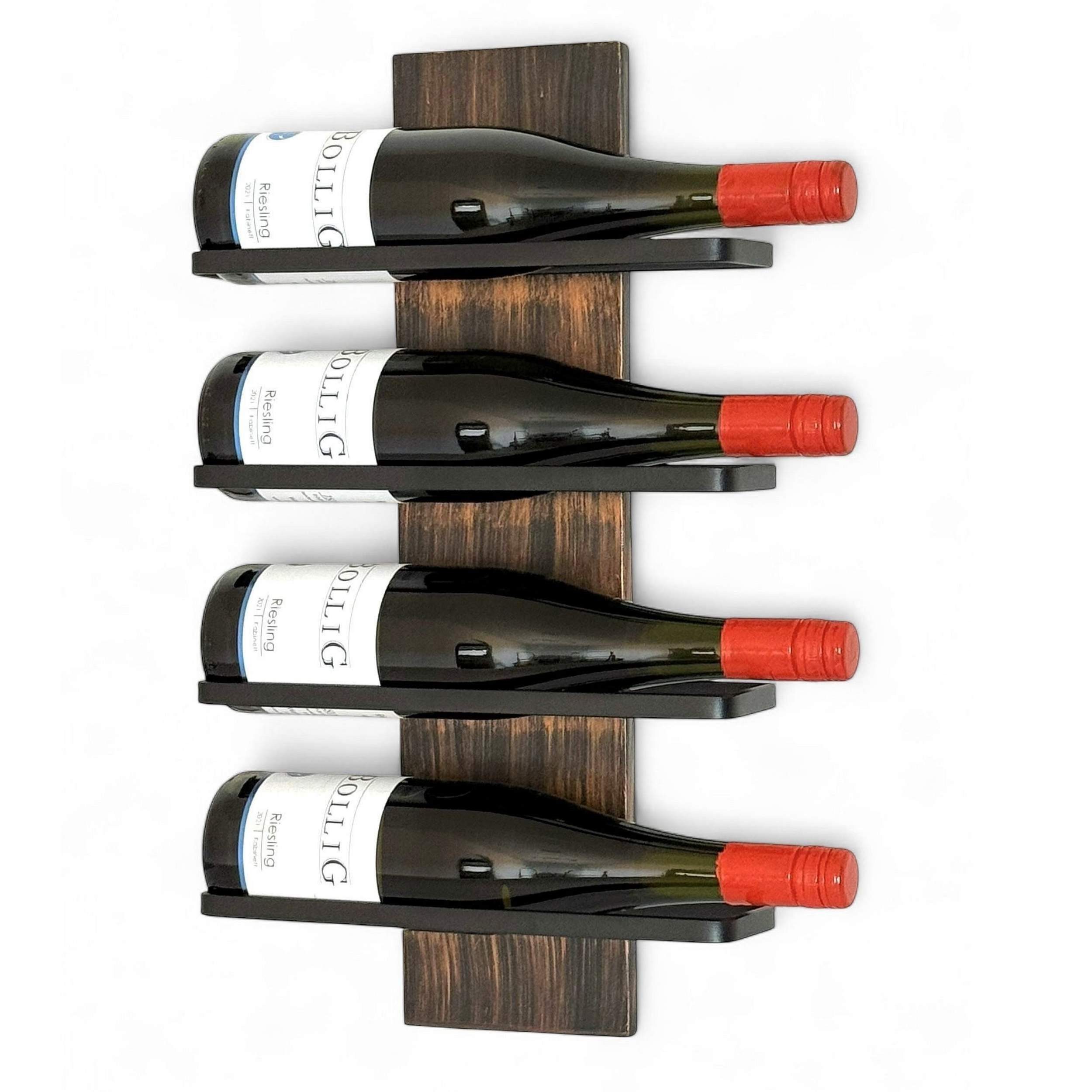 DanDiBo Weinregal Wand Metall Schwarz Modern 96694 Kupfer / Bronze Flaschenregal Schmal, Wandmontage Wine Rack Weinflaschenhalter Weinhalter Flaschenhalter