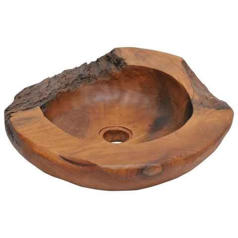 vidaXL Waschbecken Becken Teak Massiv 45 cm