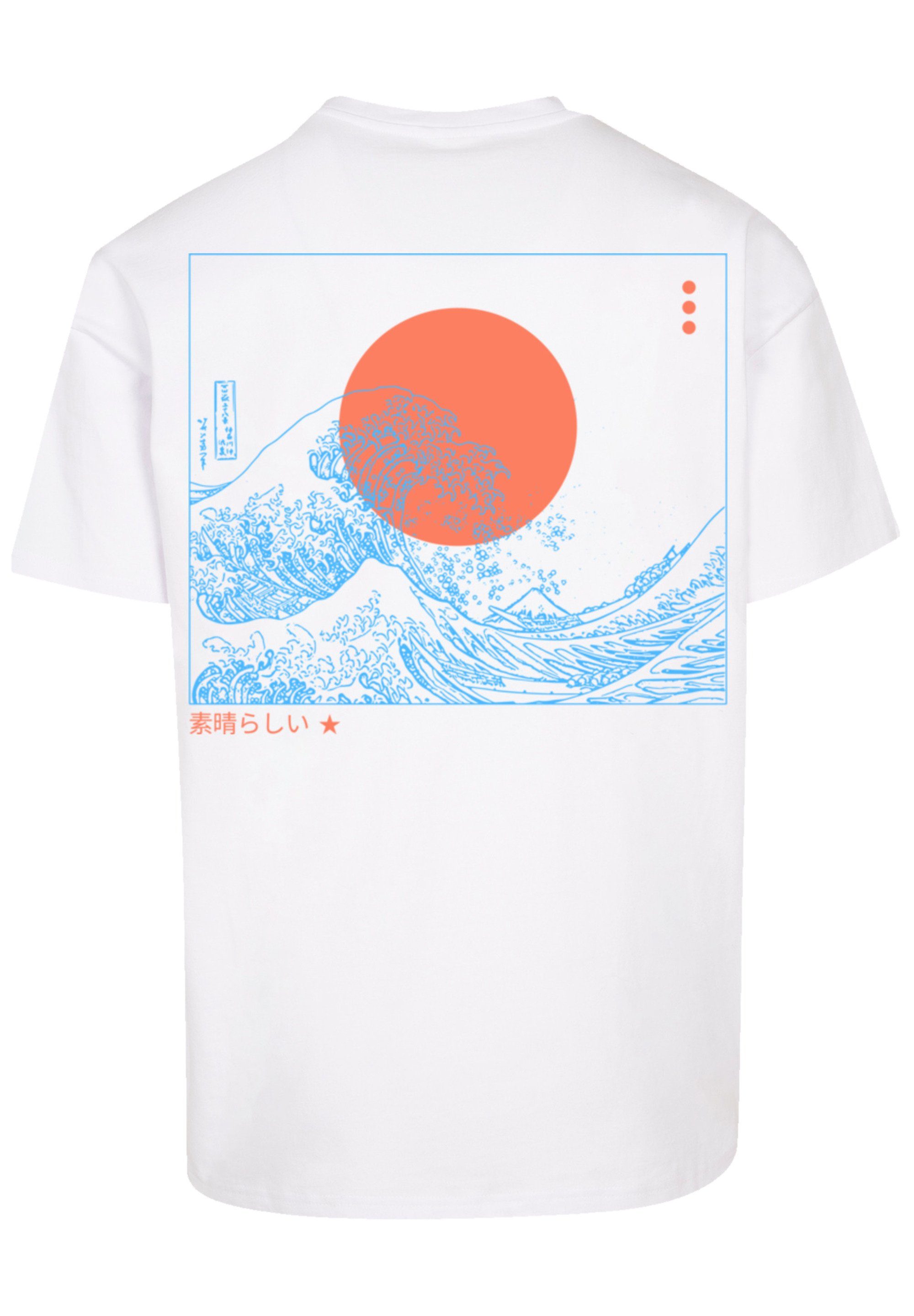 PLUS F4NT4STIC SIZE Fällt T-Shirt bitte aus, Kanagawa bestellen Print, eine weit Welle Größe kleiner