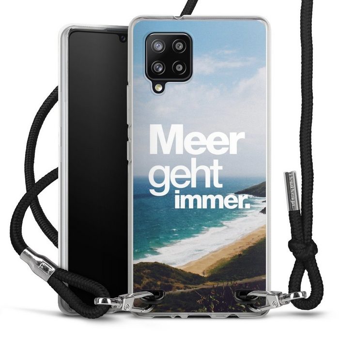 DeinDesign Handyhülle Meer Urlaub Sommer Meer geht immer Samsung Galaxy A42 5G Handykette Hülle mit Band Case zum Umhängen
