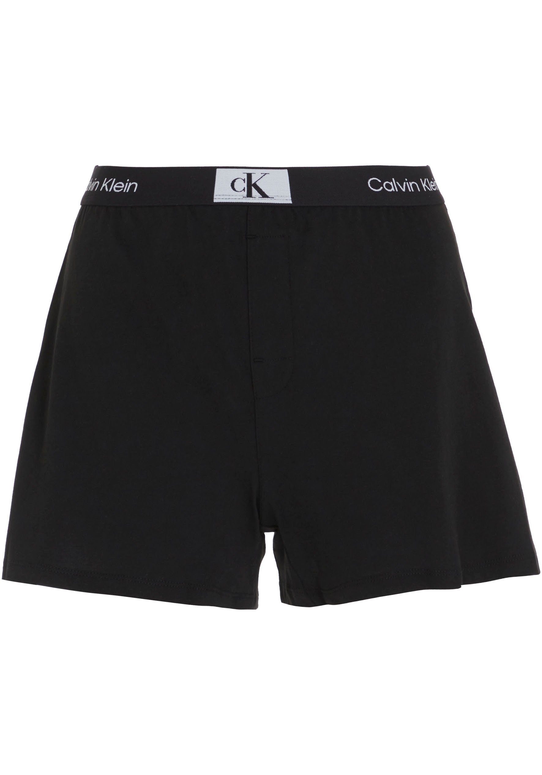 Schlafshorts Klein Underwear SHORT Logobund SLEEP BLACK Calvin mit klassischem