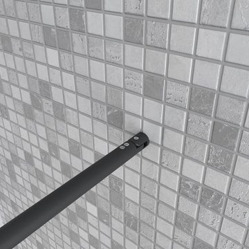 duschspa Duschwand 8mm Nano Glas Trennwand mit Flipper-Panel Walk in Dusche Duschwand, Einscheibensicherheitsglas, Sicherheitsglas, (Set), Glas, Nano Glas