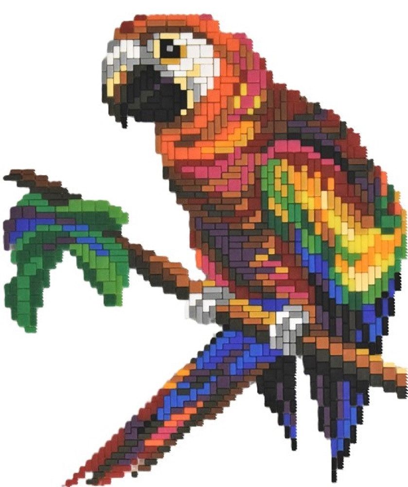 Stick it Steckpuzzle Papagei, 1200 Puzzleteile, Bildformat: 26cm x 33 cm