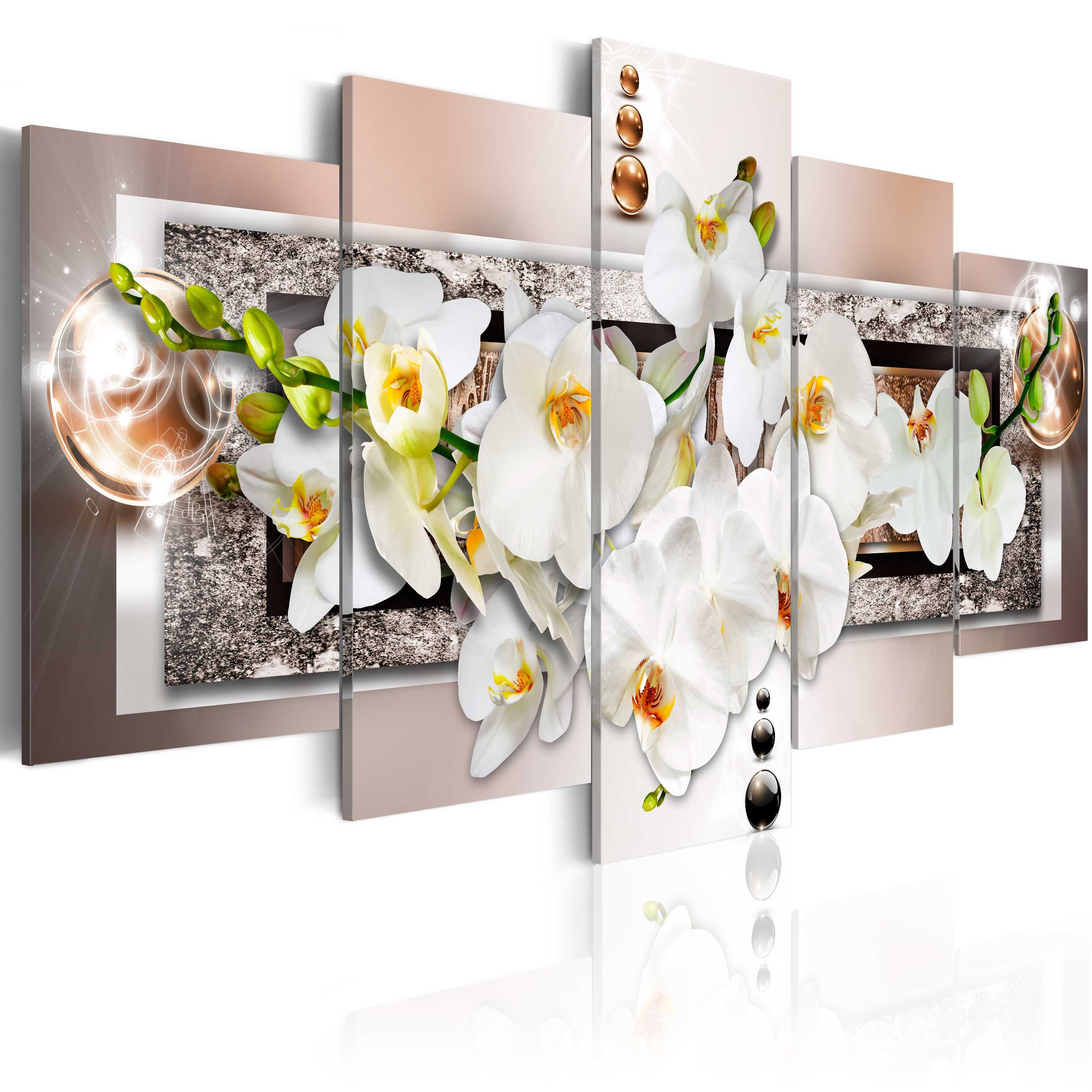 Artgeist Wandbild White abstract orchid