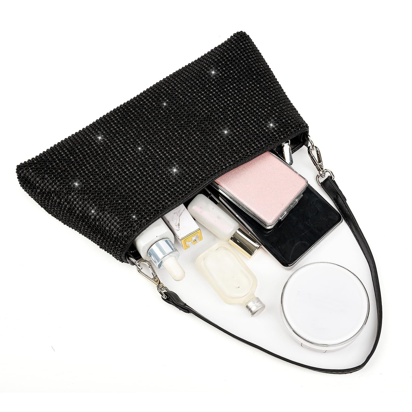nsihing Clutch Damen Clutch Elegante Brauttasche Diamant Handtasche Hochzeit, Abendtasche Klatsch Tasche Cluthes
