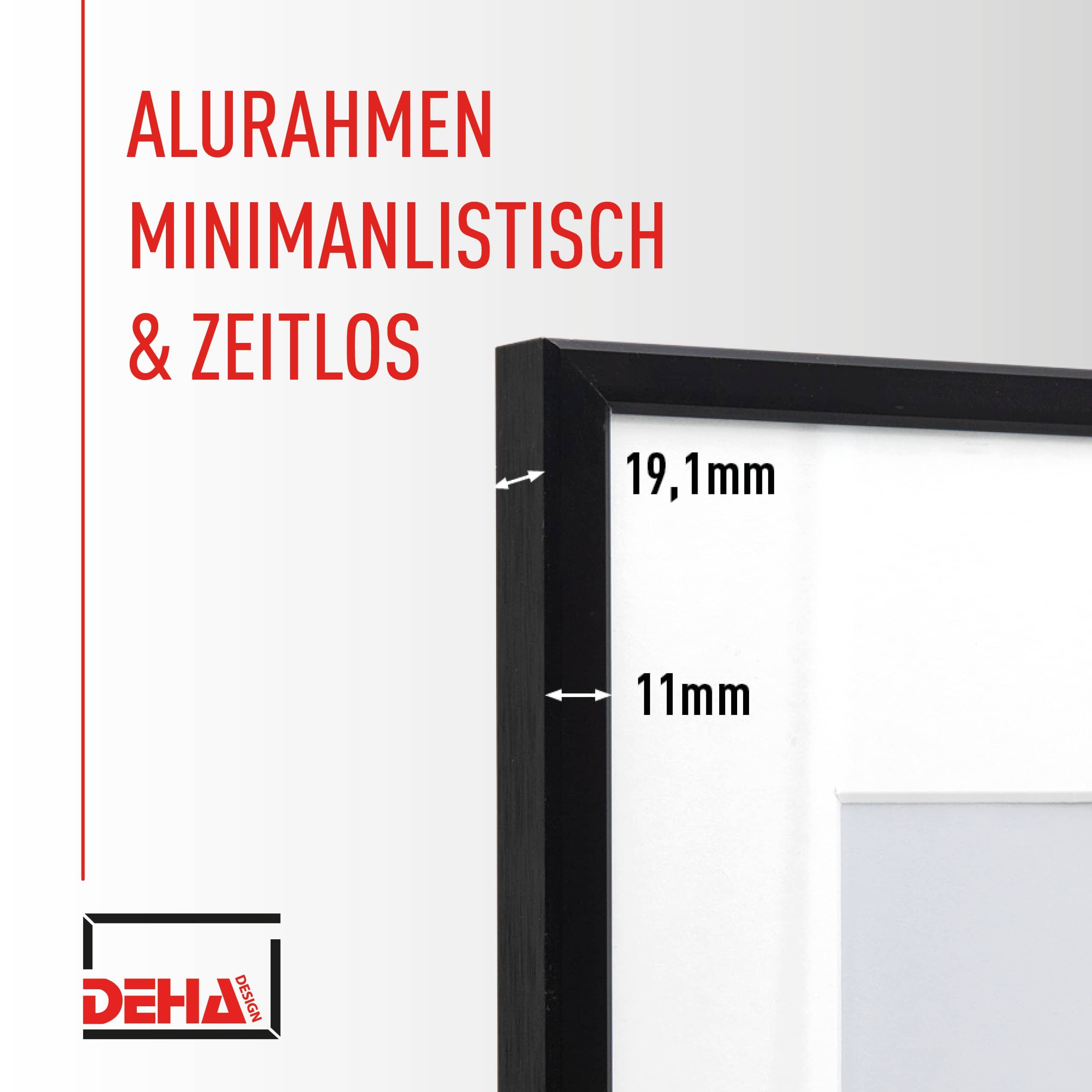 DEHA DESIGN Bilderrahmen Aluminium Bilderrahmen Memoria, (1 St)