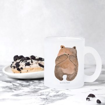 Mr. & Mrs. Panda Teeglas Bär Verlust - Transparent - Geschenk, Teddybär, Teebecher, Tasse mit, Premium Glas, Liebevolle Gestaltung