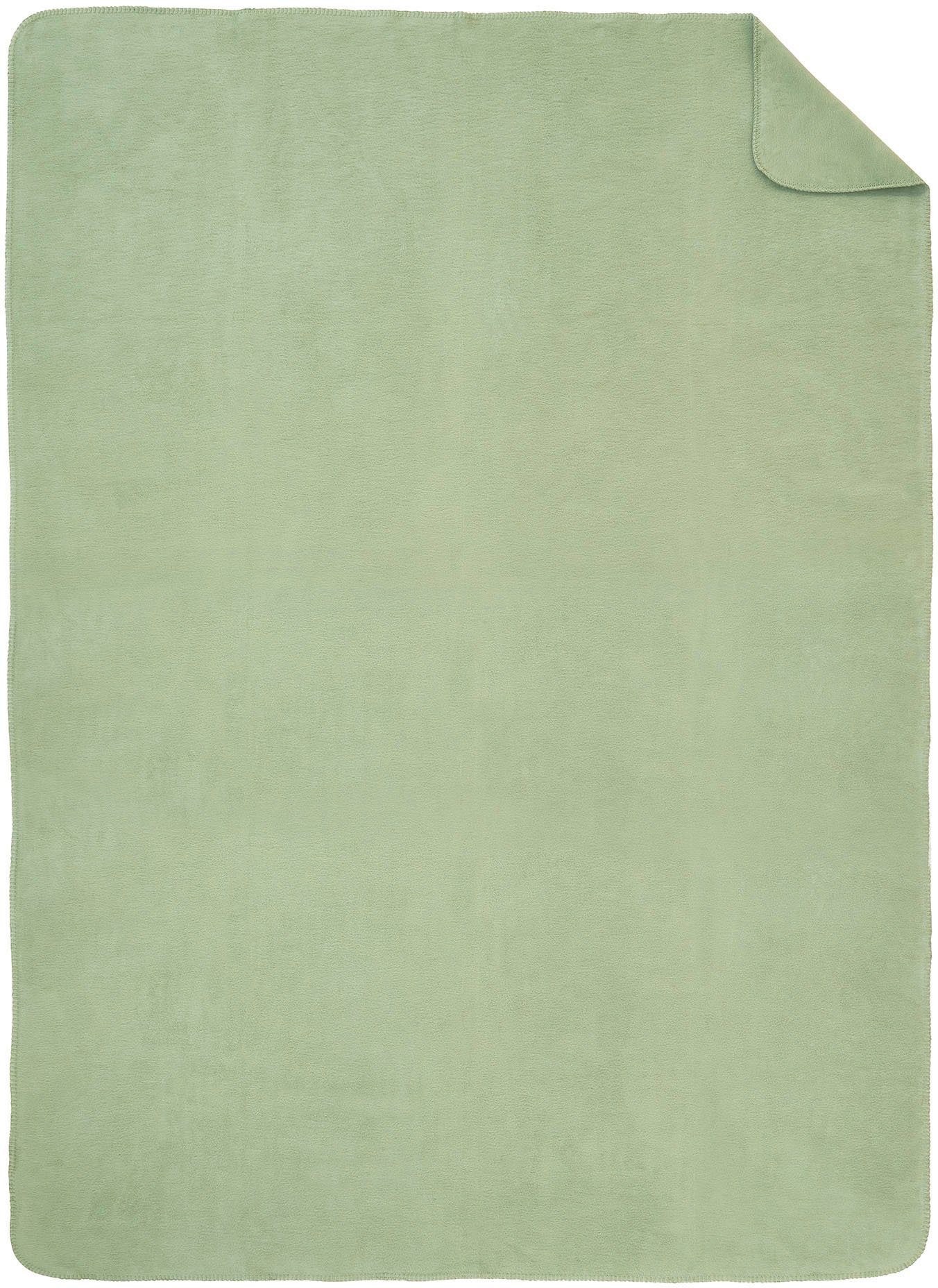 IBENA, Decke Uni Wohndecke Malaga, unifarben grün