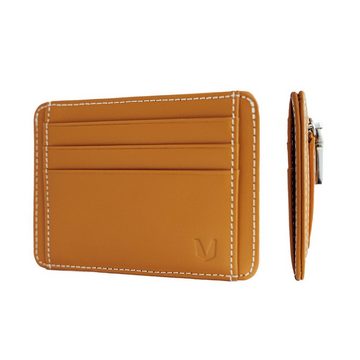 MAGATI Mini Geldbörse Mini Wallet LEZA (Inkl. Geschenkbox), Echtes Rindsleder, RFID Schutz, Reißverschluss, Münzfach