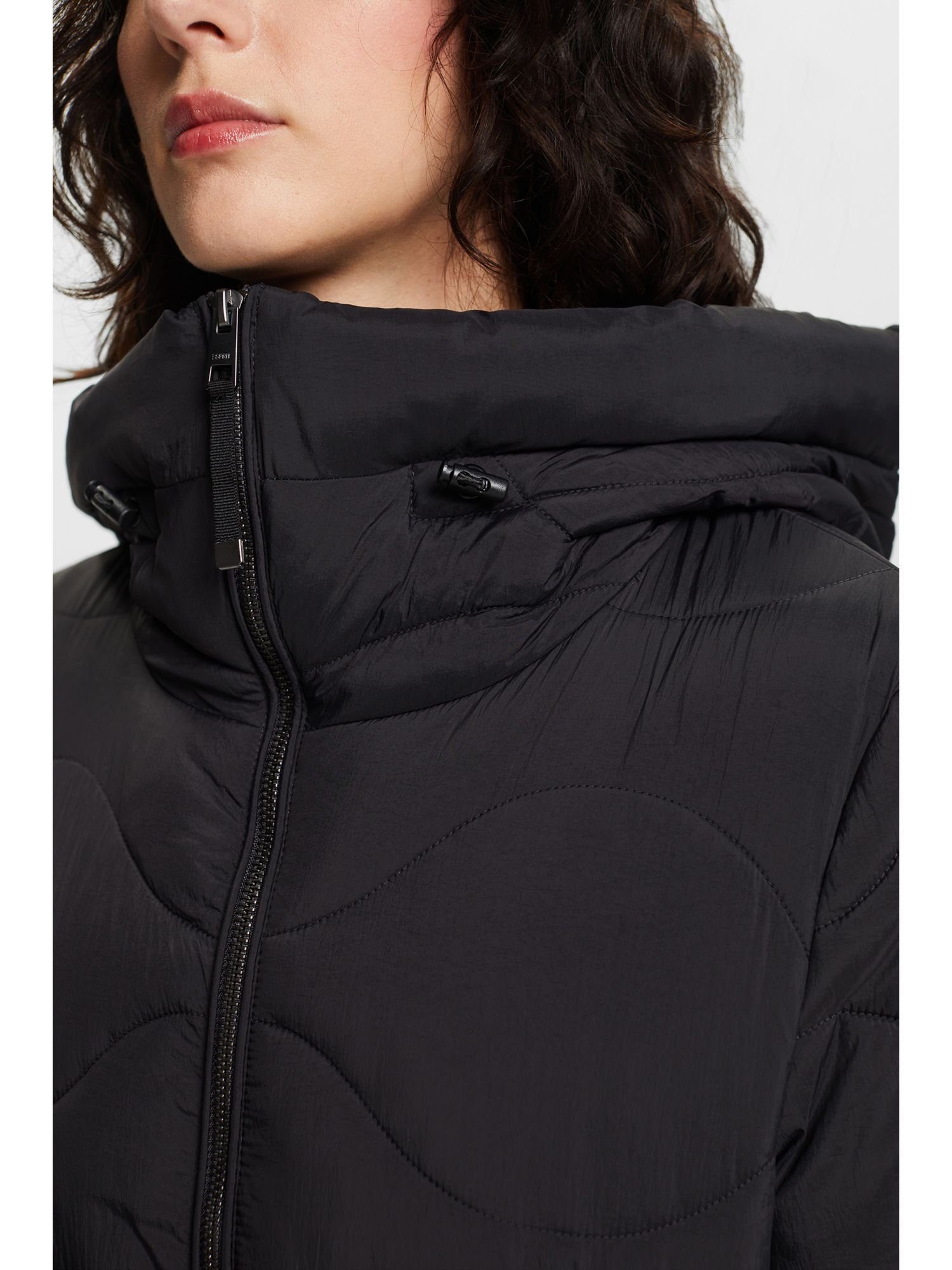 mit Steppjacke BLACK Kapuze Esprit Steppjacke Collection