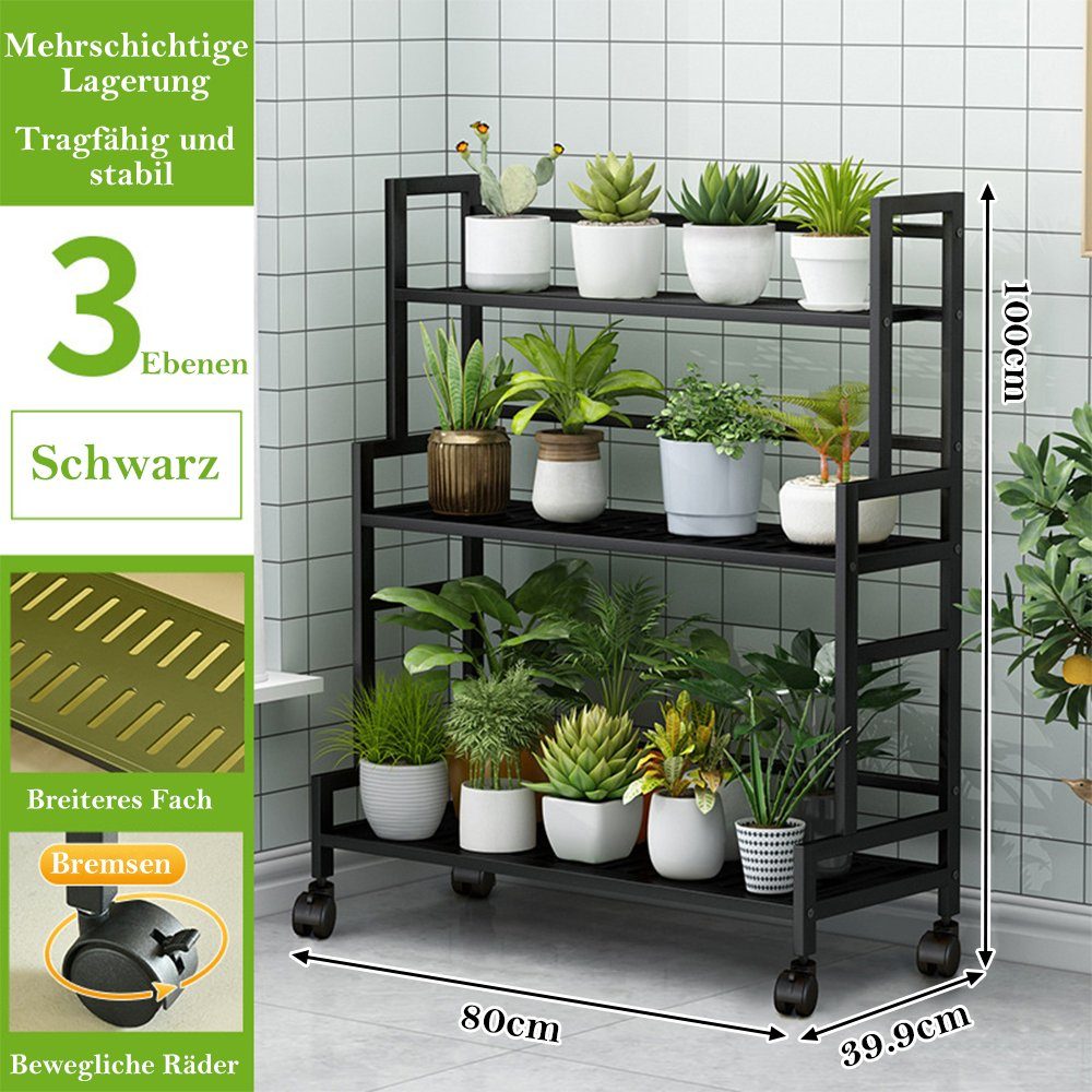 NUODWELL Blumenständer Blumenständer Metall, 3 Stufen günstig online kaufen