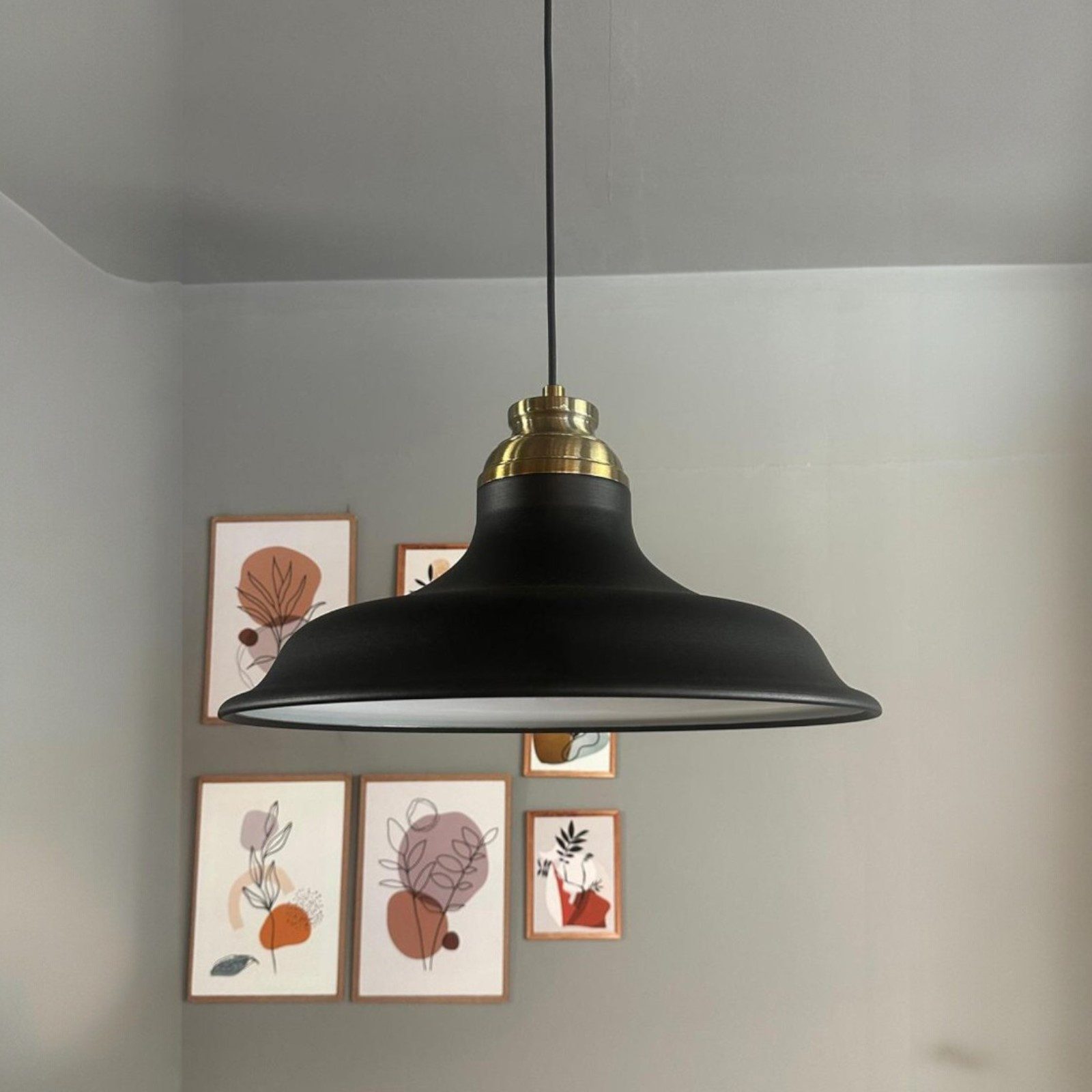 Bamyum Pendelleuchte Pendelleuchte Bergo Ø40 cm, Metall Hängelampe, ohne Leuchtmittel