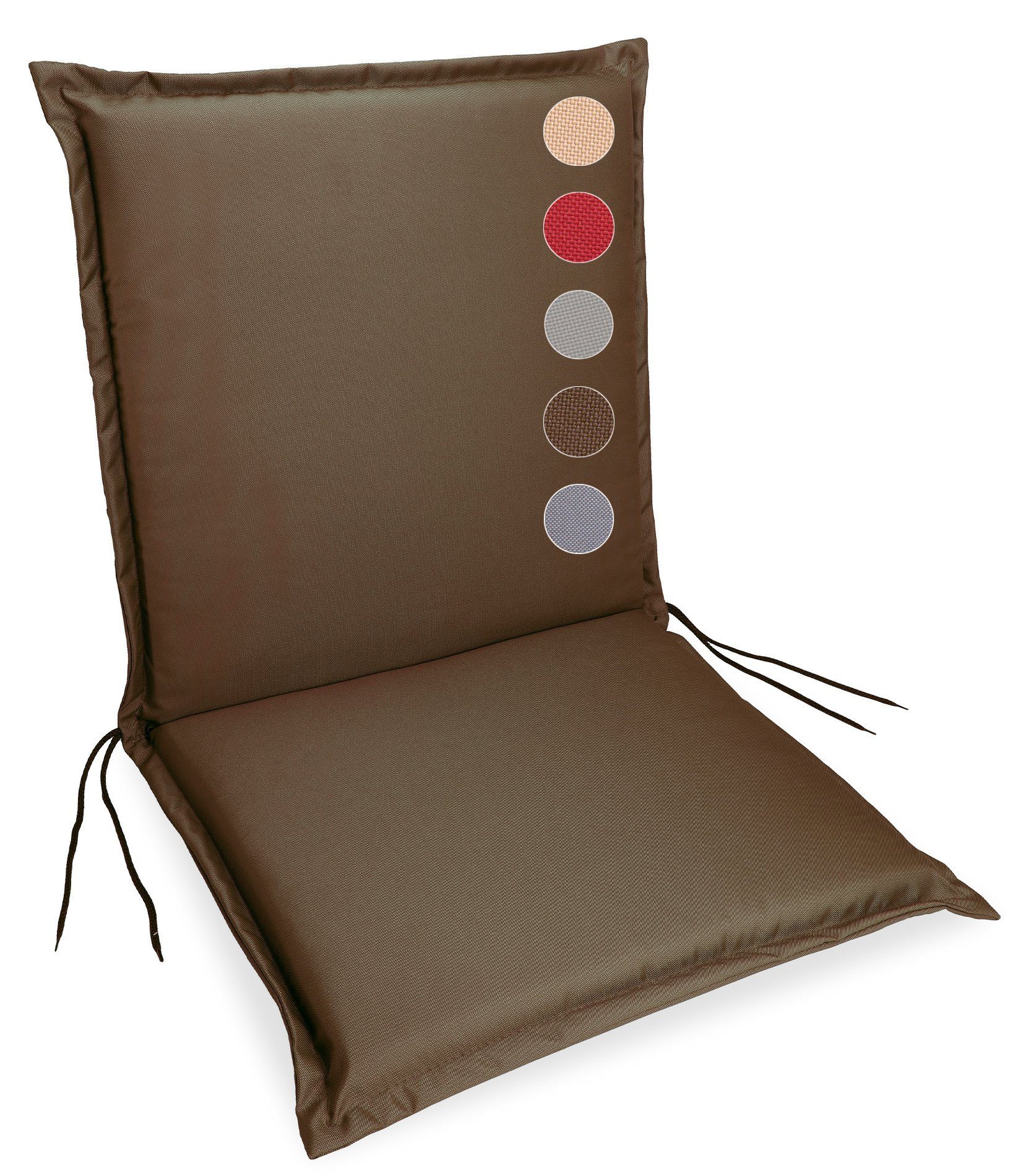 Gartenstuhlauflagen Stuhlauflagen Sitzauflagen Auflagen Niedriglehner 5 Farben 