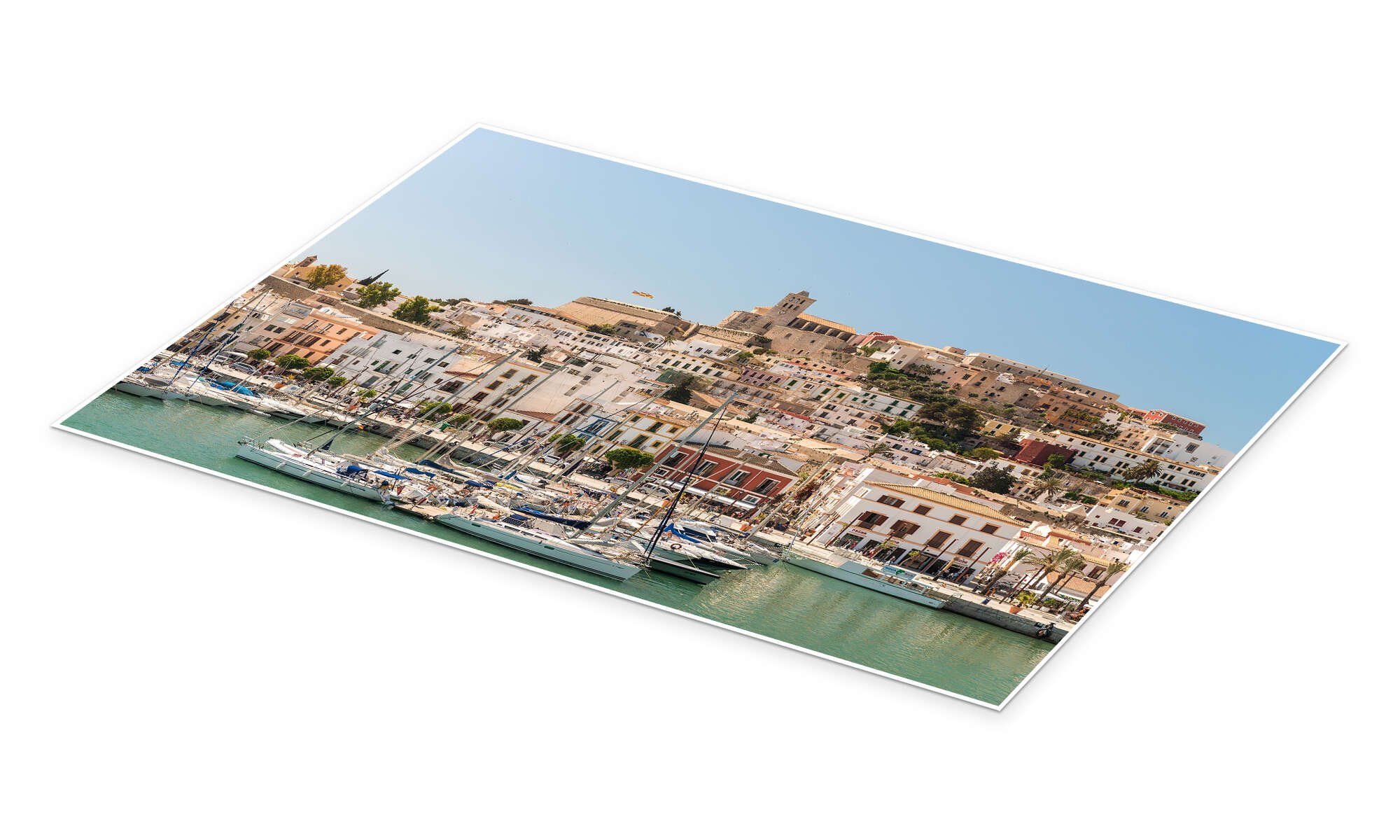 Posterlounge Wandbild Hafen auf Ibiza, Editors Choice, erhältlich als Poster, Leinwandbild, Wandsticker oder Acrylglasbild