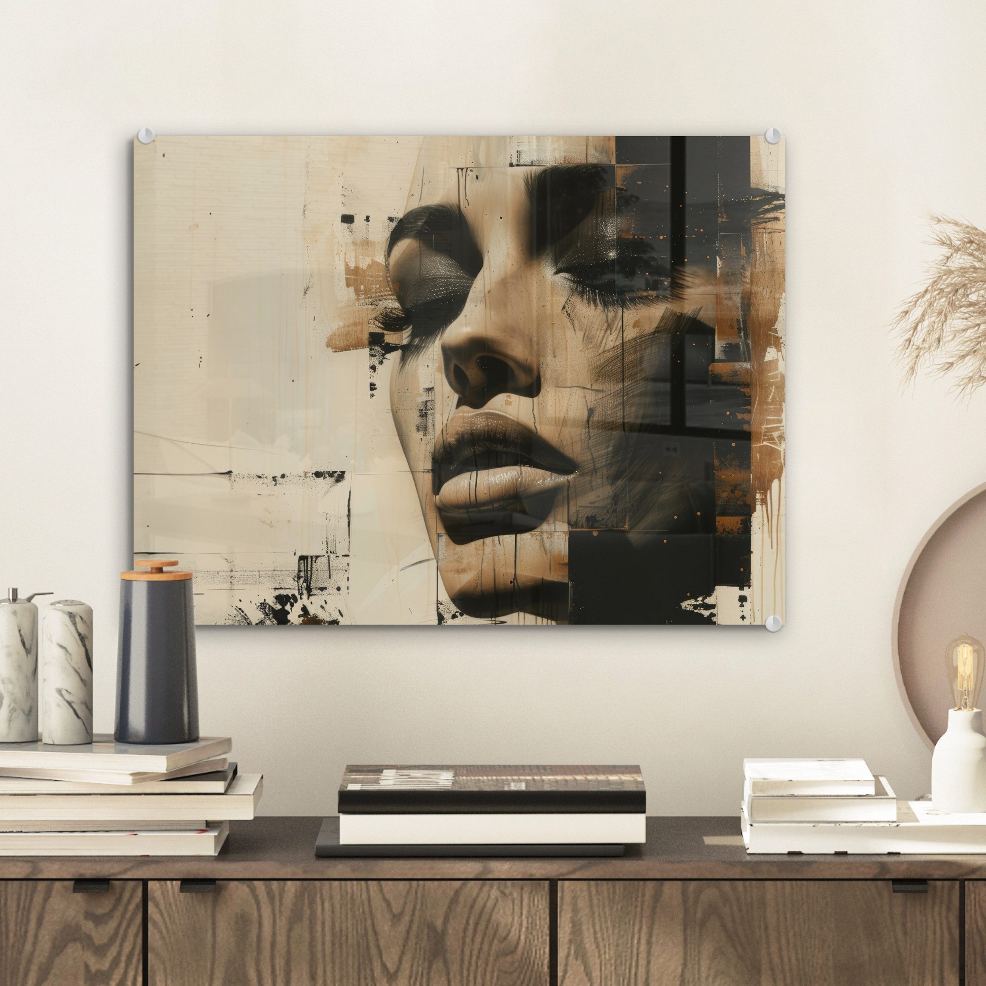 MuchoWow Acrylglasbild Frau - Gesicht - günstig online kaufen