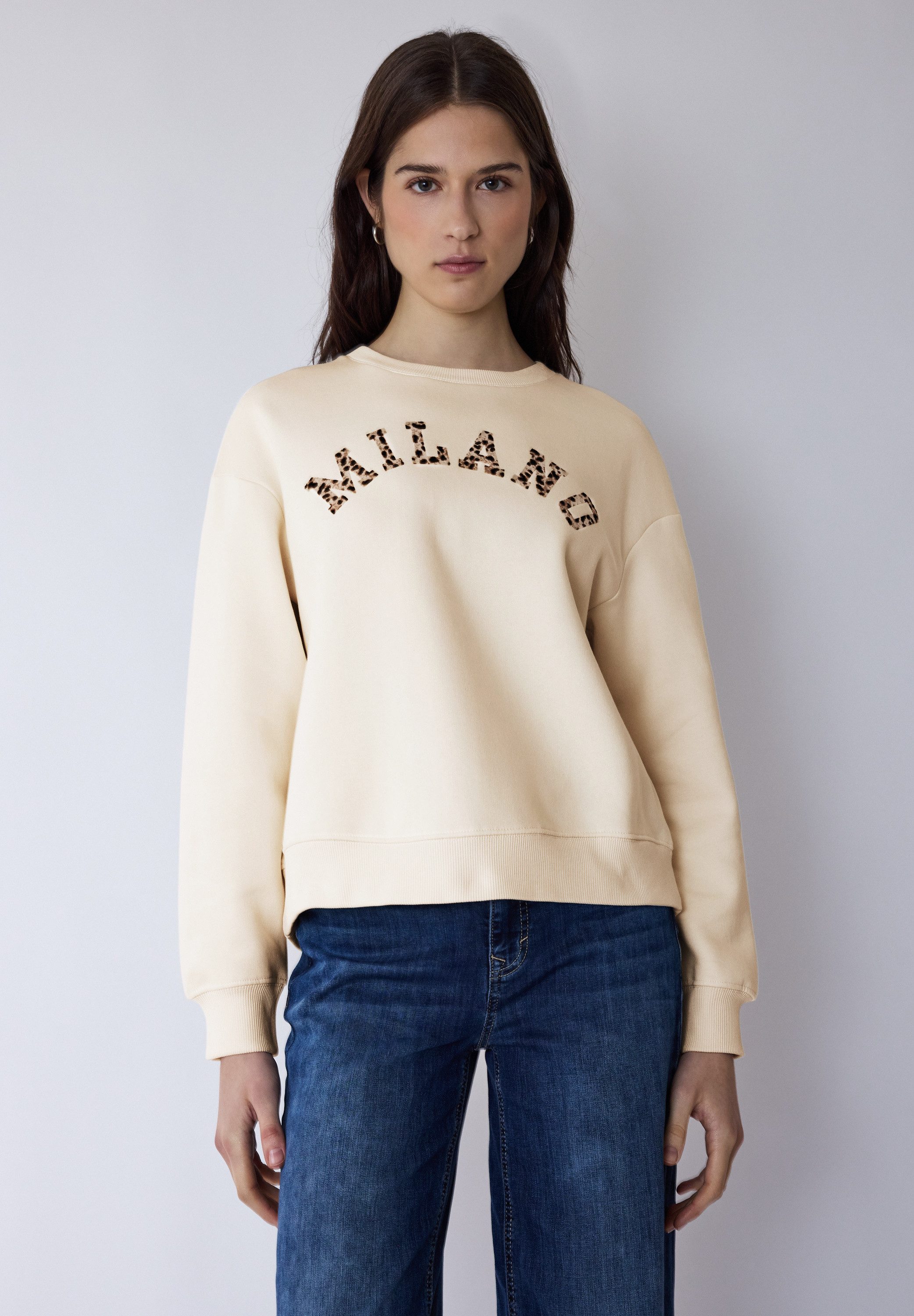 STREET ONE STUDIO Rundhalspullover mit Wording günstig online kaufen