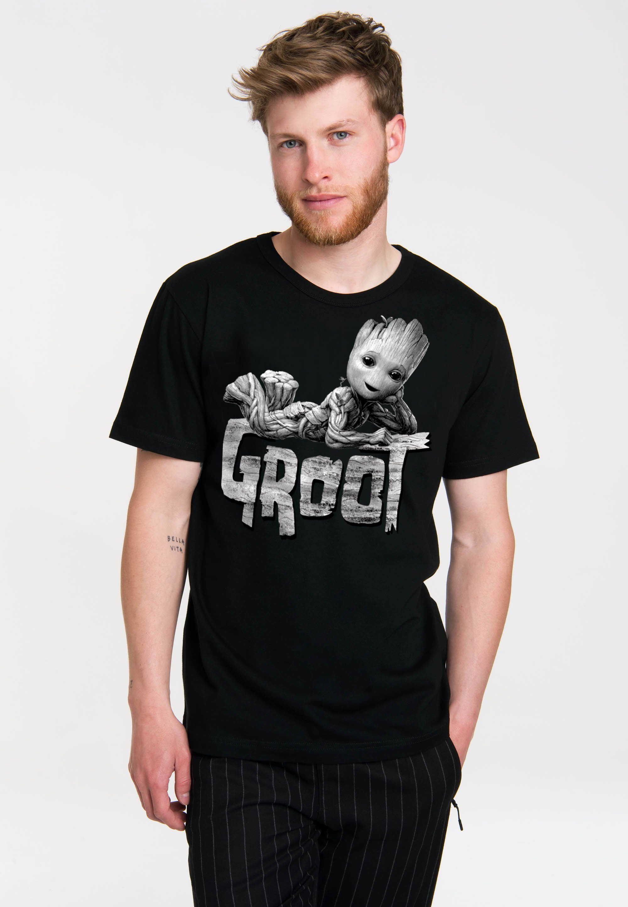 Groot T-Shirt - mit coolem Marvel Print LOGOSHIRT