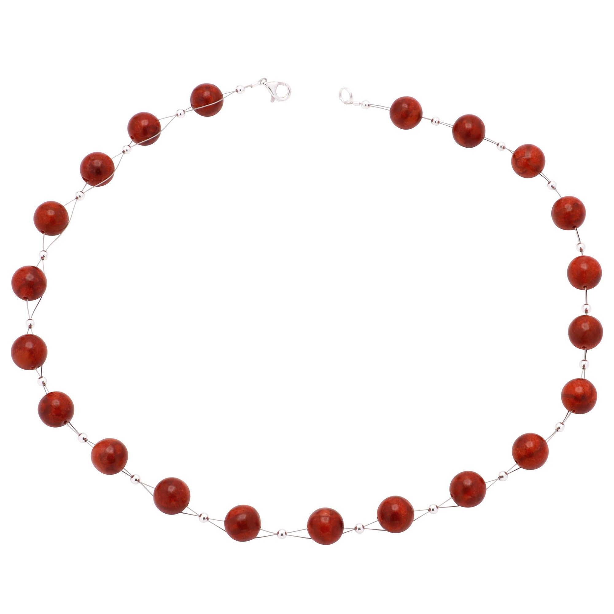 Collier Halskette aus Schaumkoralle, rot