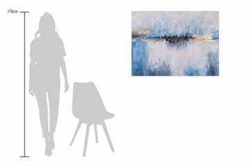 KUNSTLOFT Gemälde Sinfonie des Meeres 100x75 cm, Leinwandbild 100% HANDGEMALT Wandbild Wohnzimmer
