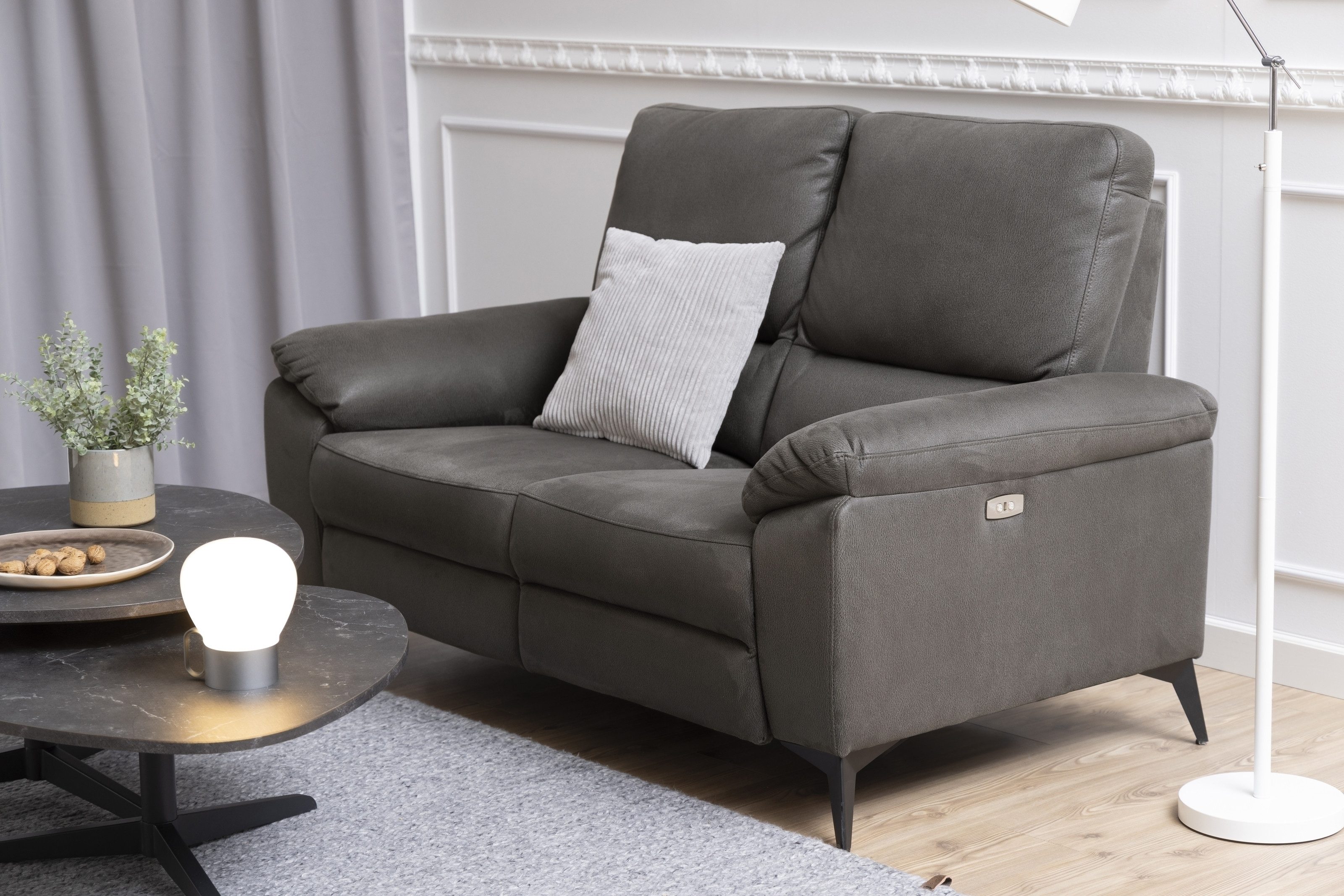 ACTONA GROUP 2-Sitzer in Grau, Polyesterm, Stahl - 158x103x99cm (BxHxT)