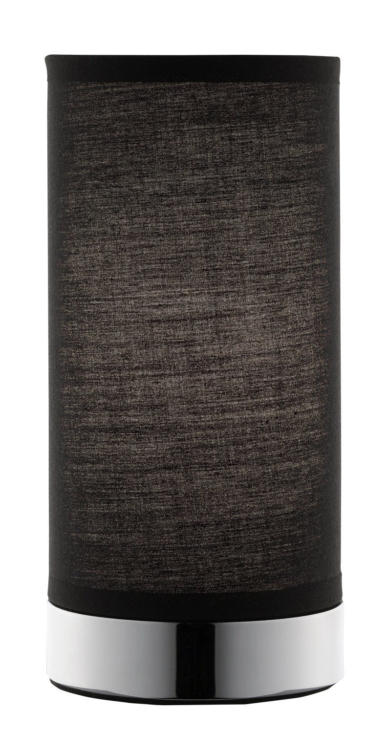 casa NOVA Tischleuchte RONNY, Silbergrau, Schwarz, Höhe 20 cm, Metall, ohne Leuchtmittel, 1-flammig