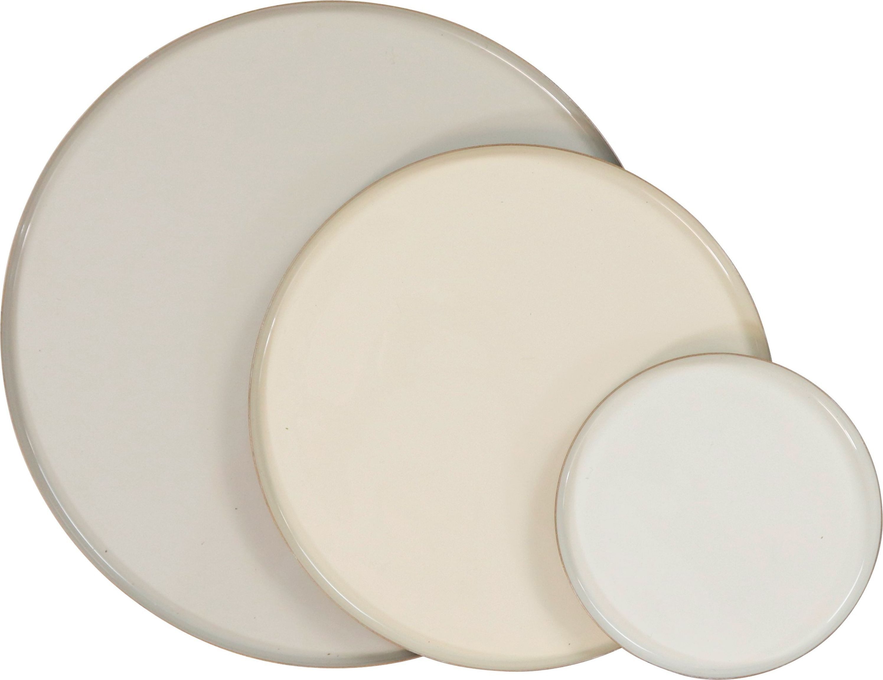 FURNARO Servierplatte, Eisen, (3-tlg., 1 Tablett Ø29 cm, 1 Tablett Ø23 cm, 1 Tablett Ø14 cm), 3 Größen, stapelbar, leicht zu reinigen, vielseitig einsetzbar