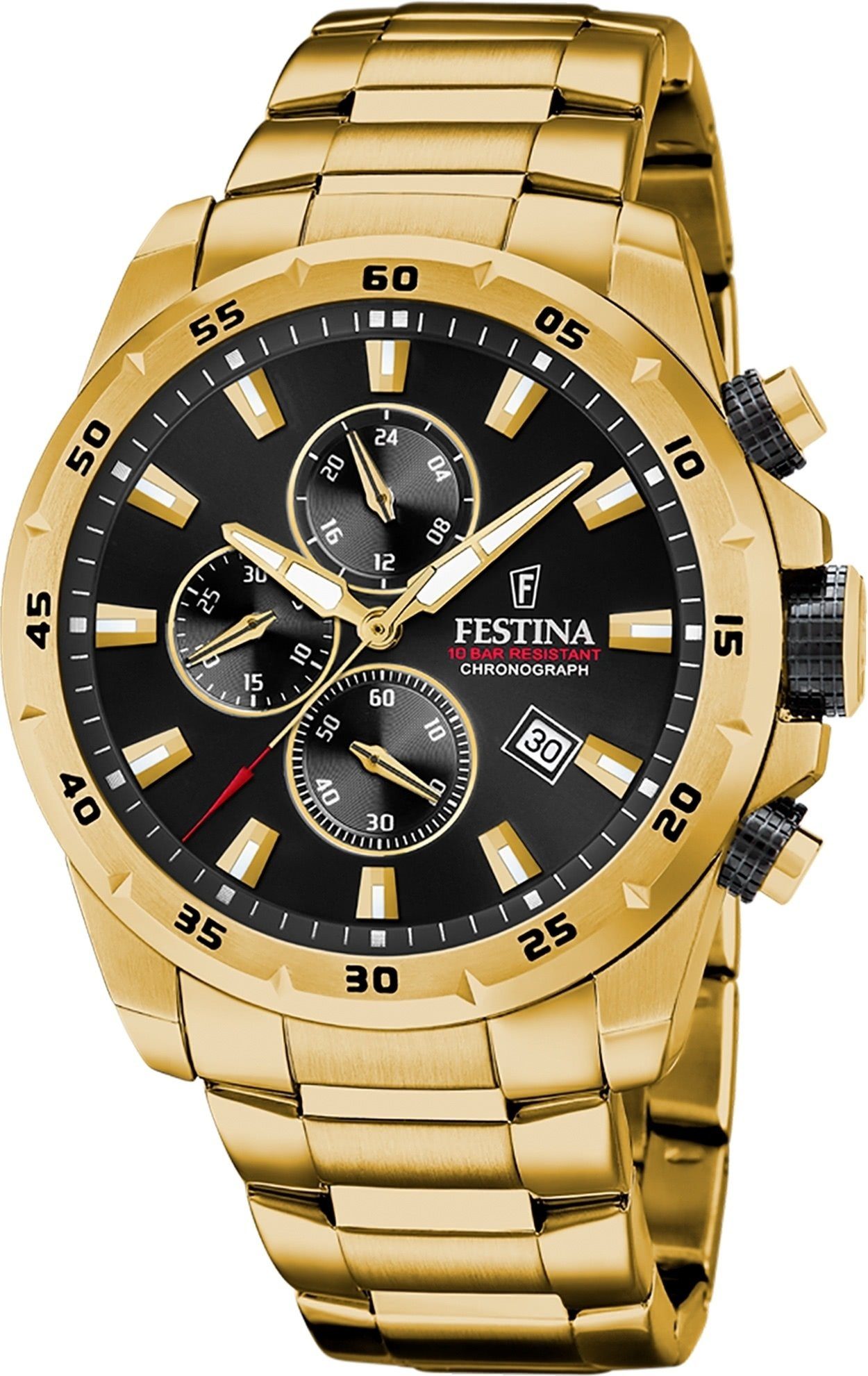 Quarzuhr Festina Herrenuhr Chronograph Sport