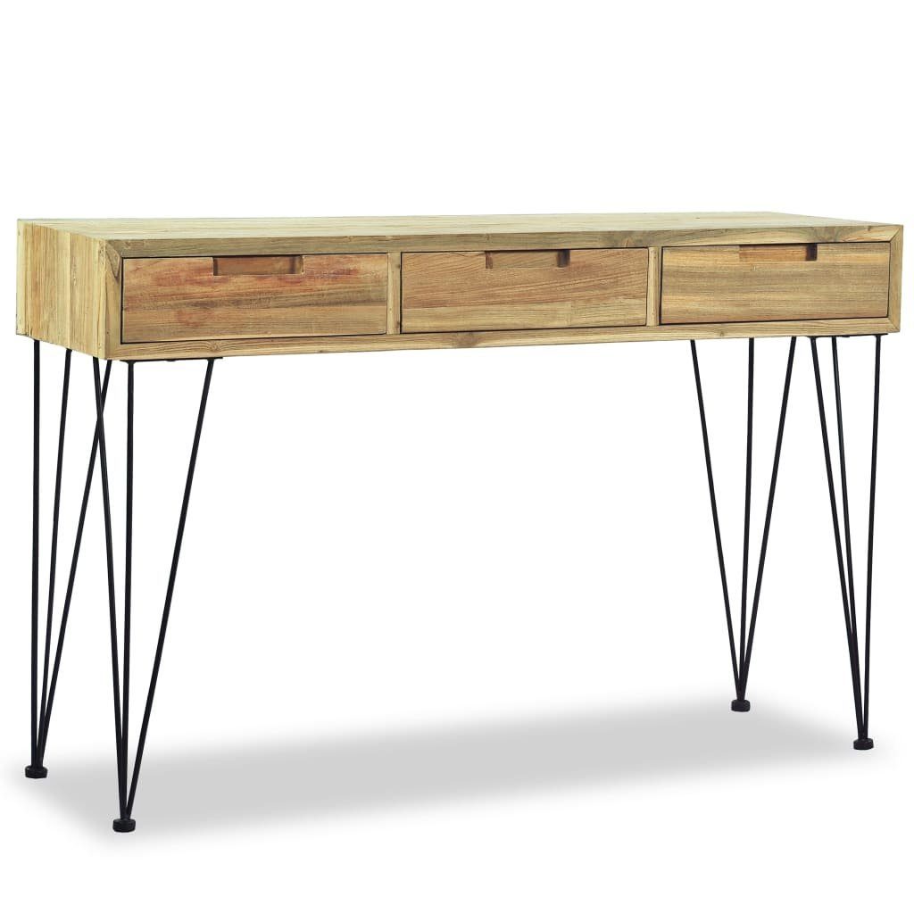 cm x Massiv 35 vidaXL x Konsolentisch Teak Beistelltisch 120 76