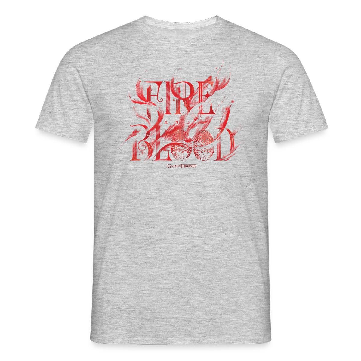 Spreadshirt T-Shirt Game Of Thrones Haus Targaryen Fire & Blood Logo Männer T-Shirt (1-tlg)