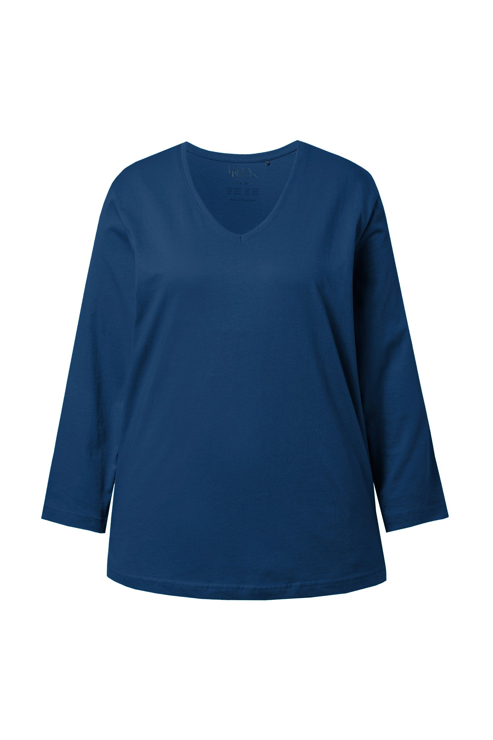 Ulla Popken T-Shirt Shirt V-Ausschnitt Relaxed günstig online kaufen