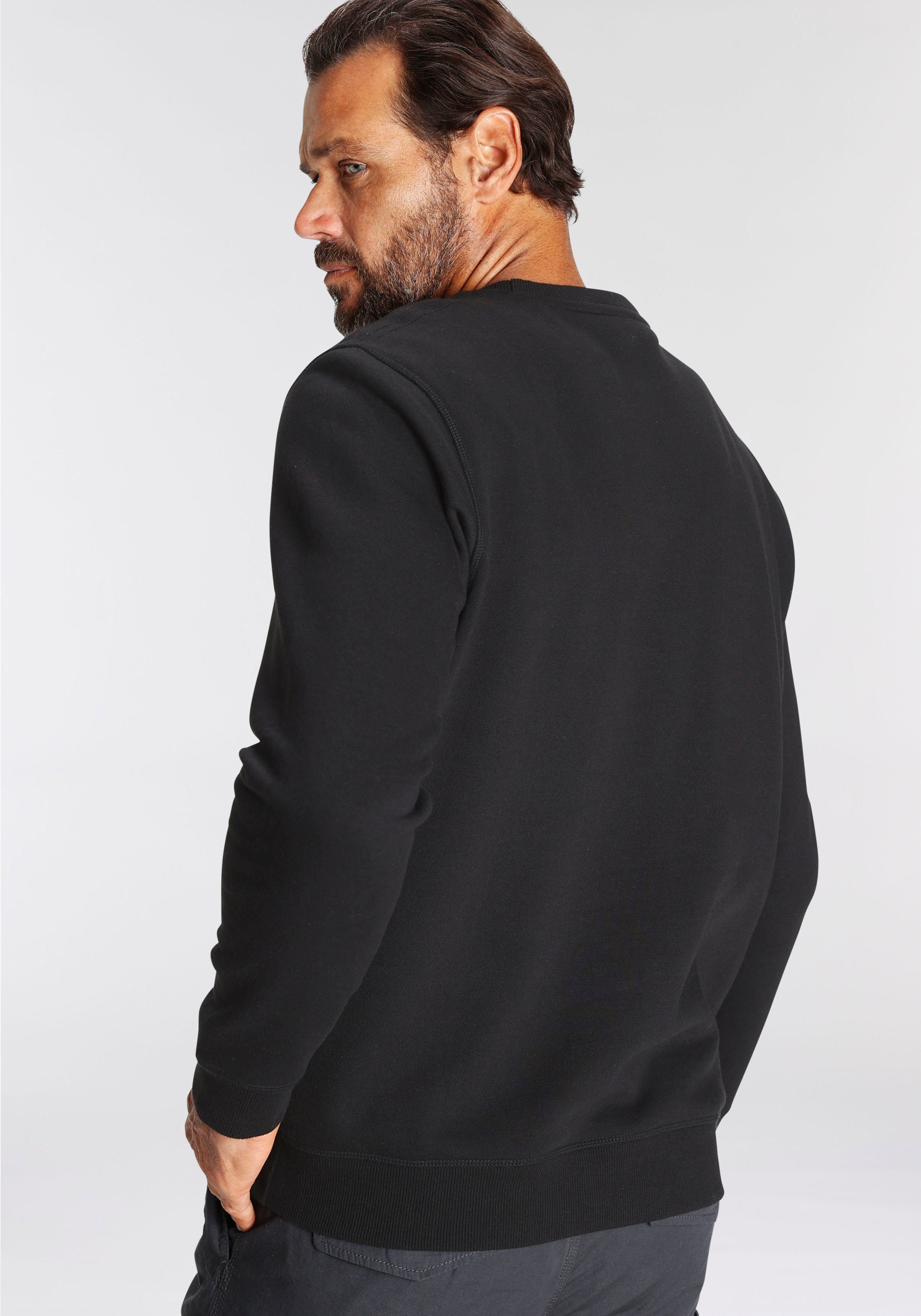 Man's World Sweatshirt Langarm, Basic-Stil, unifarben, Rundhalsausschnitt