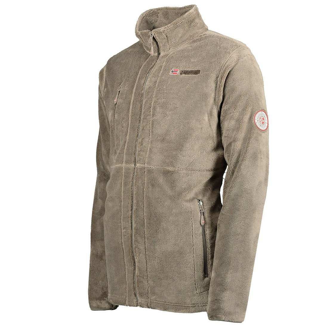 Geographical Norway Fleecejacke Herren Fleecejacke Outdoor Freizeit Jacke Fleece flauschig und warm auch in Großen Größen erhältlich, in Unifarbe, mit Stehkragen