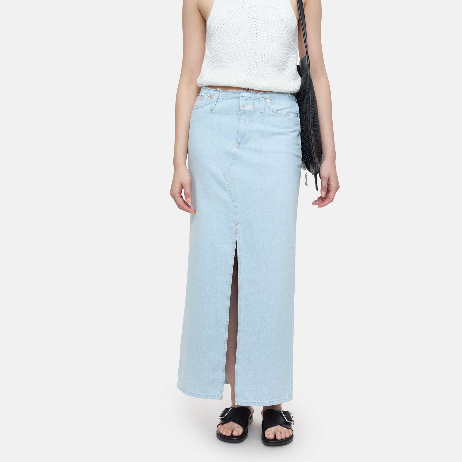 CLOSED 5-Pocket-Jeans CLOSED Midirock Jeansrock aus Baumwolle - Blau