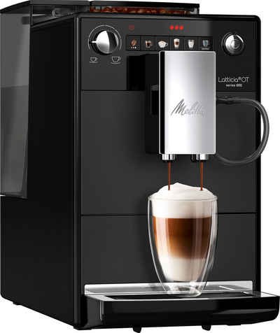 Melitta Kaffeevollautomat Latticia® One Touch F300-100, schwarz, kompakt, aber XL Wassertank & XL Bohnenbehälter