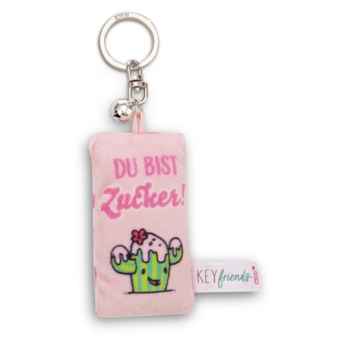 Nici Schlüsselanhänger NICI Schlüsselanhänger Mini Plüschkissen "Du bist Zucker!" m. Glöckche