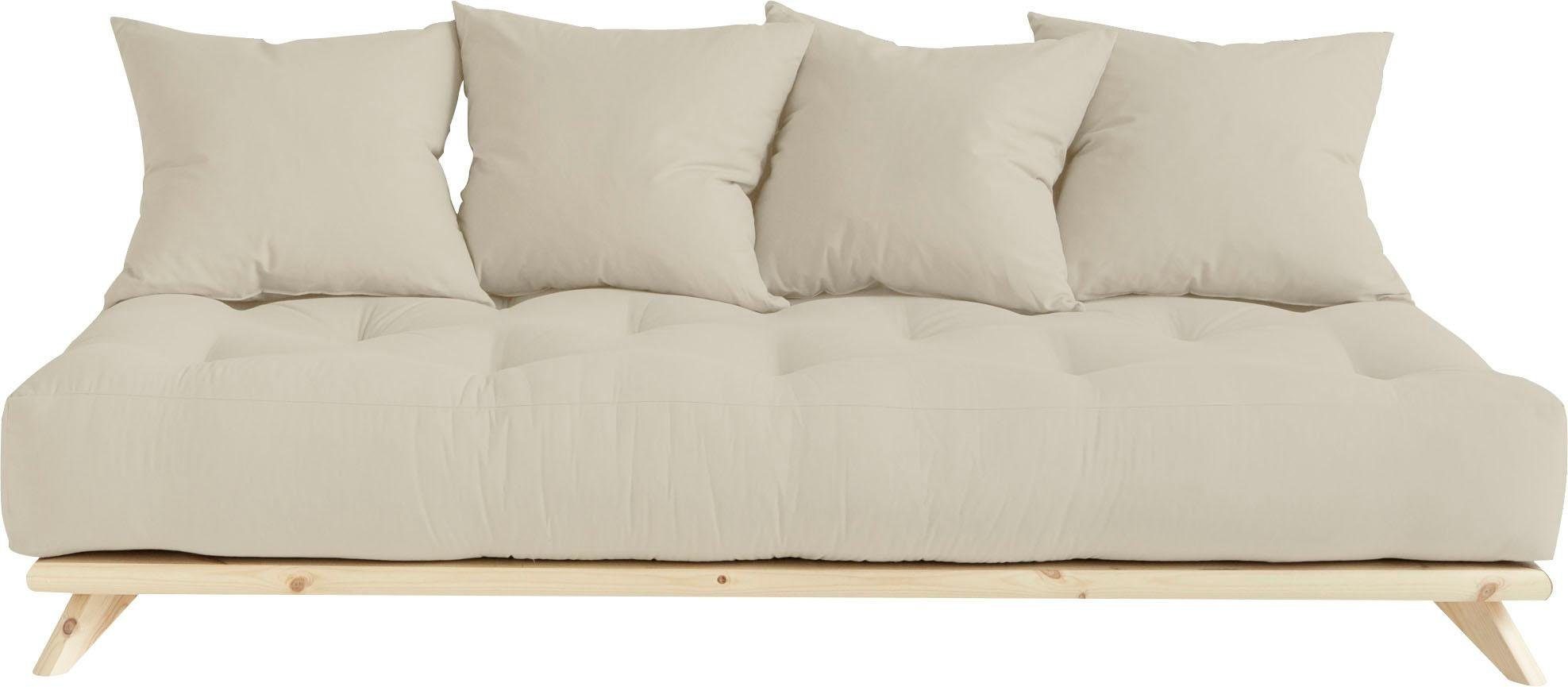 Karup Design Daybett Senza, Sofa, mit Futonmatratze, minimalistisch, massives Kiefernholz, Handgefertigt, skandinavisches Design, vielseitig, schlichter Stil