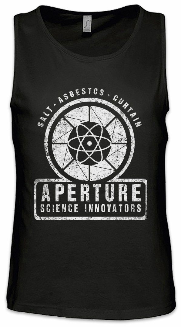 Tanktop Vintage Aperture Science Innovators Ärmelloses T-Shirt Gamer Shooter