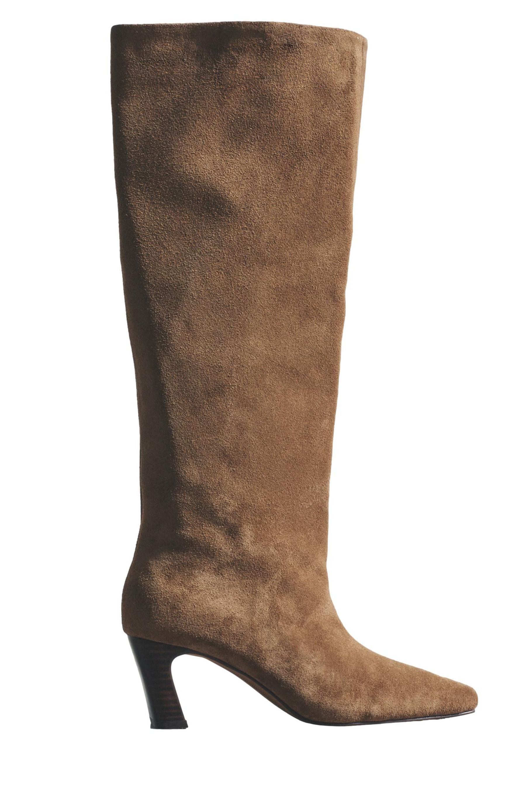 The Set The Set Kniehohe Premium-Velourslederstiefel Stiefel (1-tlg)