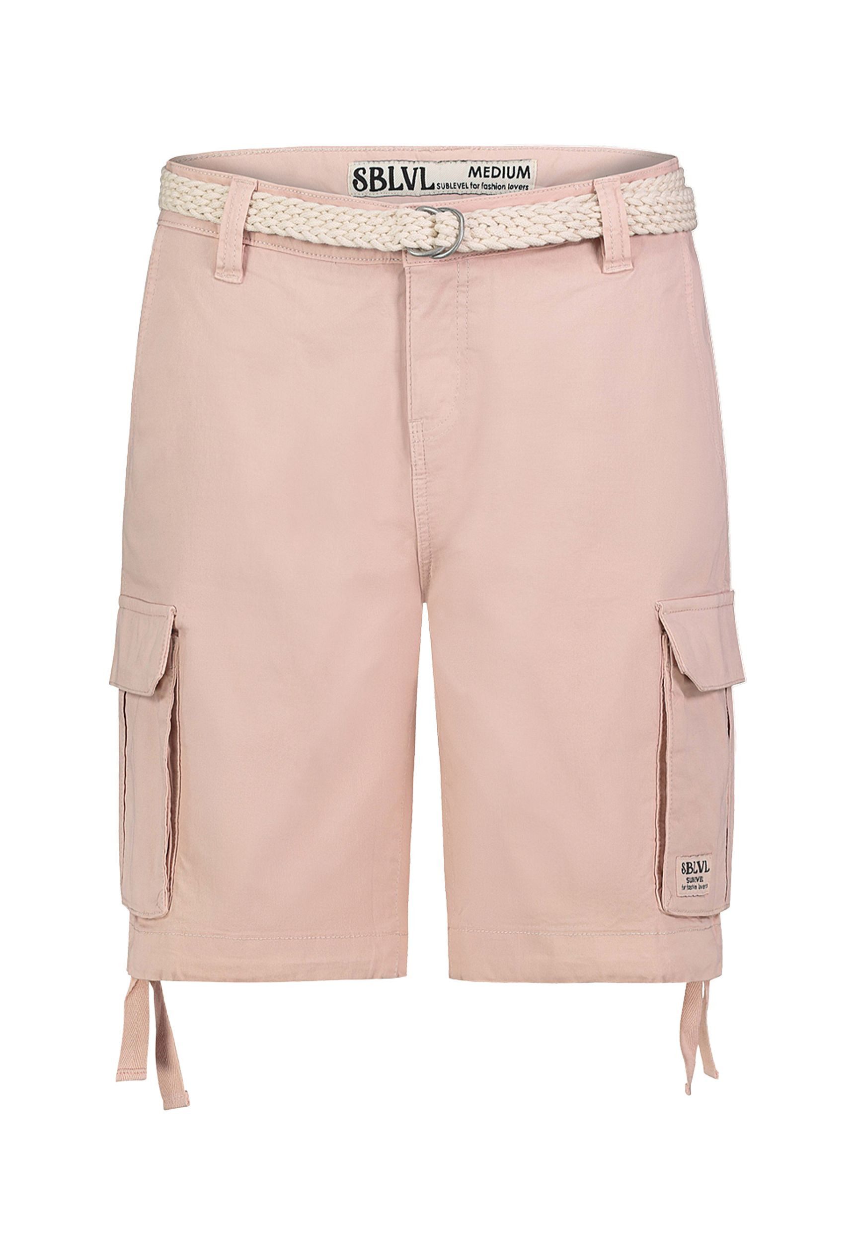 SUBLEVEL Shorts Gestreift Freizeitshorts mit elastischem Bund Chino Twill S günstig online kaufen