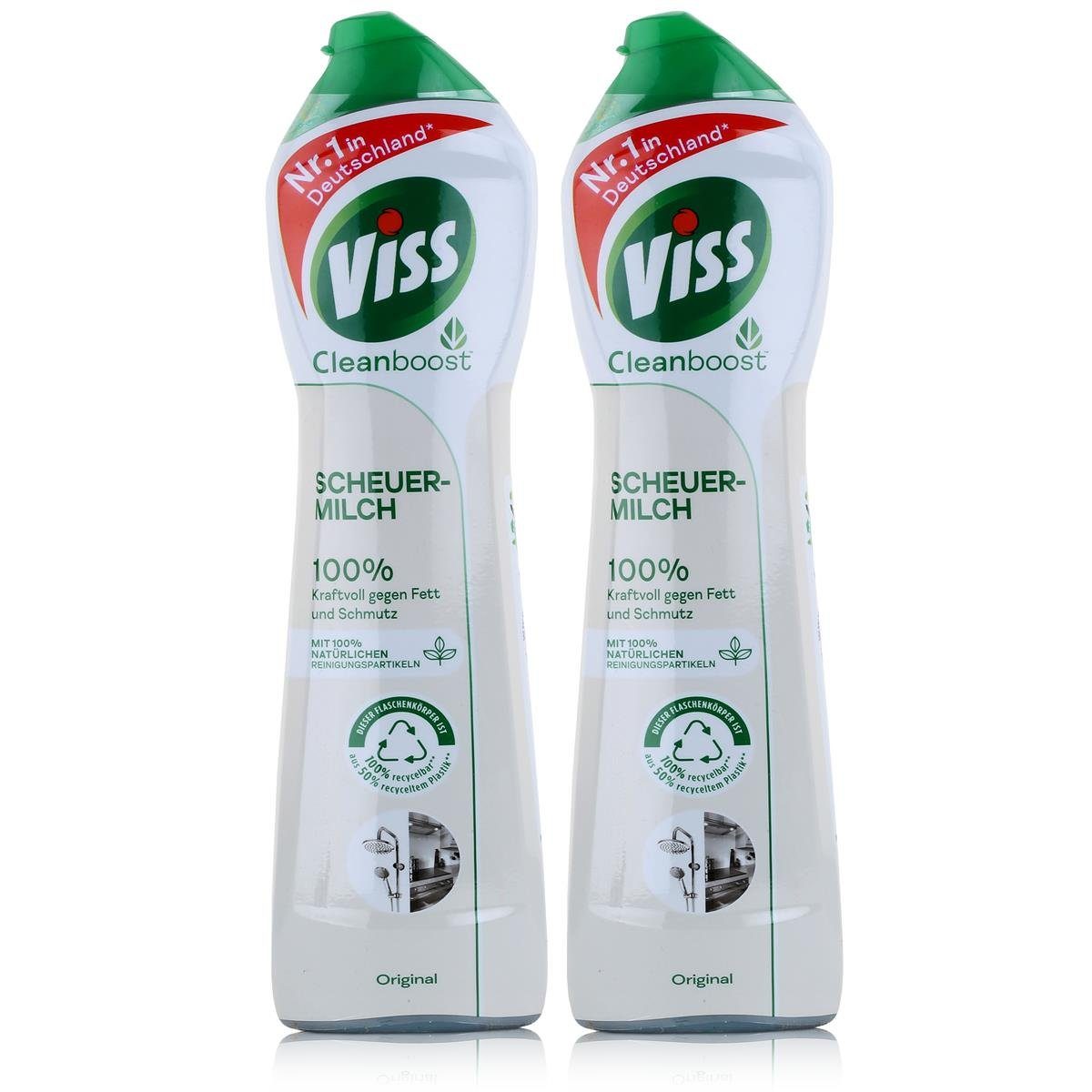 Viss Viss Cleanboost Scheuer-Milch Original 500ml - Gegen Fett und Schmutz Allzweckreiniger
