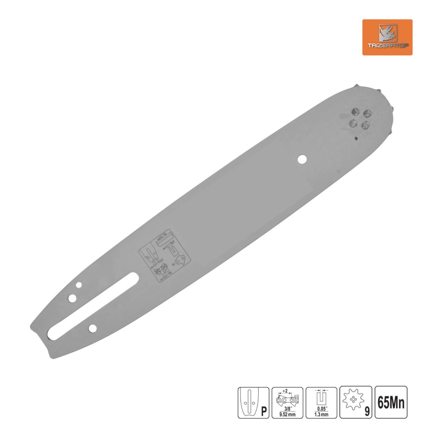 TRIZERATOP Führungsschiene Führungsschiene Länge 20 cm - 3/8" x 1,3mm Zähne 7, 1,3 mm, (Führungsschiene Länge 20 cm - 3/8" x 1,3mm Zähne 7, 1-St., Führungsschiene Länge 20 cm - 3/8" x 1,3mm Zähne 7)