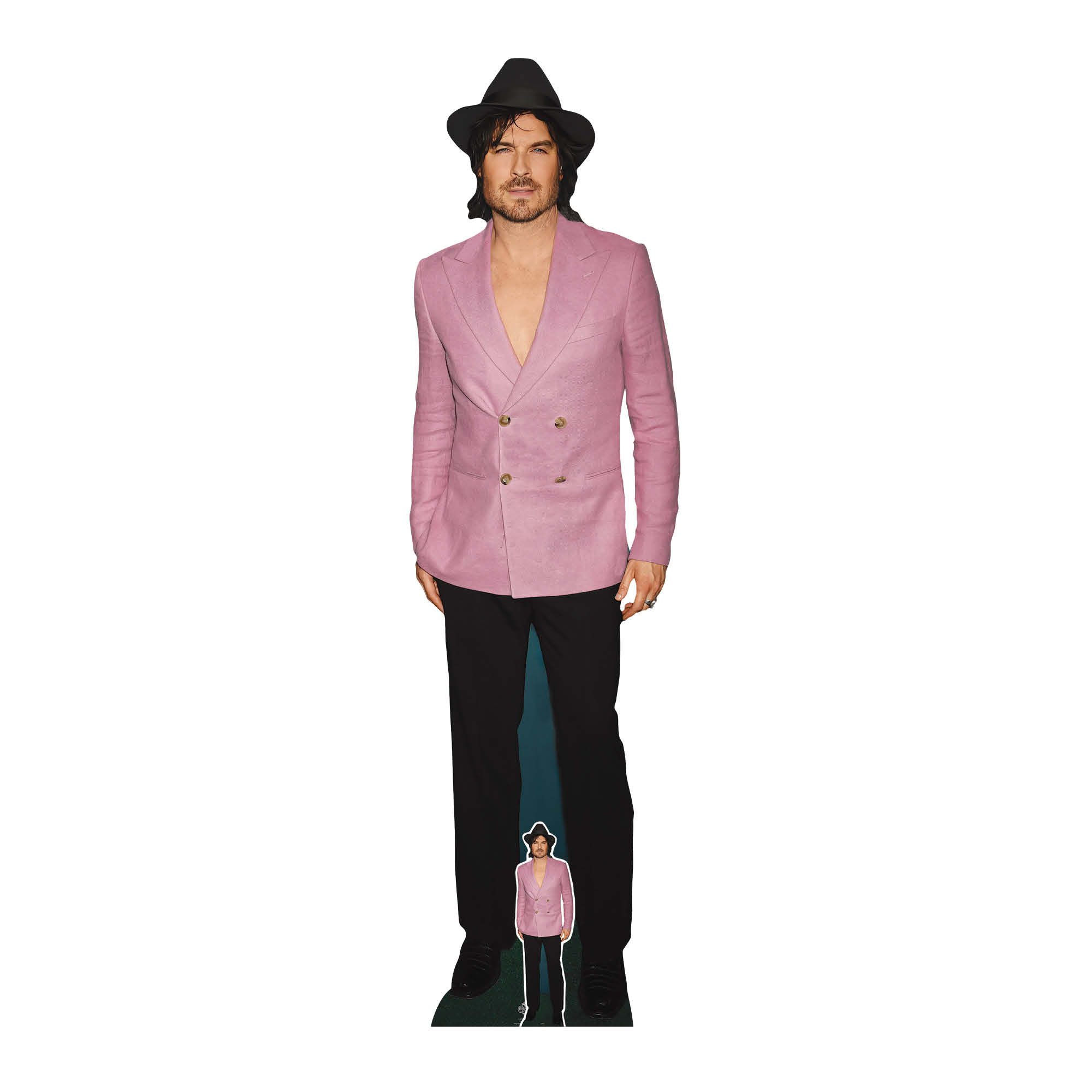Dekofigur Ian Somerhalder Pink Suit Pappaufsteller 51x184 cm