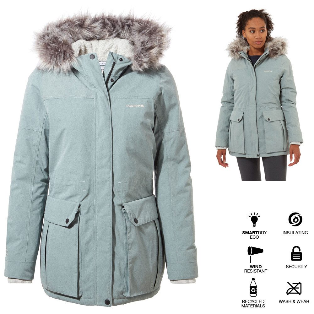 Craghoppers Hardshelljacke Craghoppers - wasserdichte, warm gefütterte Outdoor Longjacke Elison
