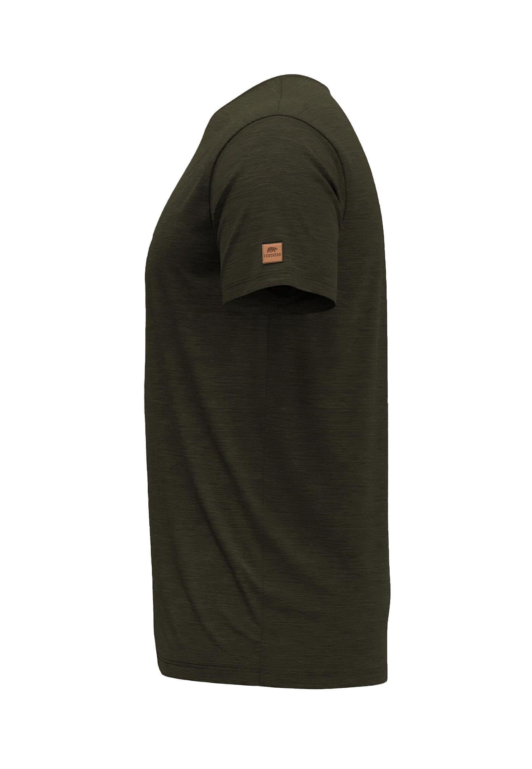 FORSBERG Pokason T-Shirt Mit Brusttasche – 100% Baumwolle, Reguläre Passform, Bär-Design