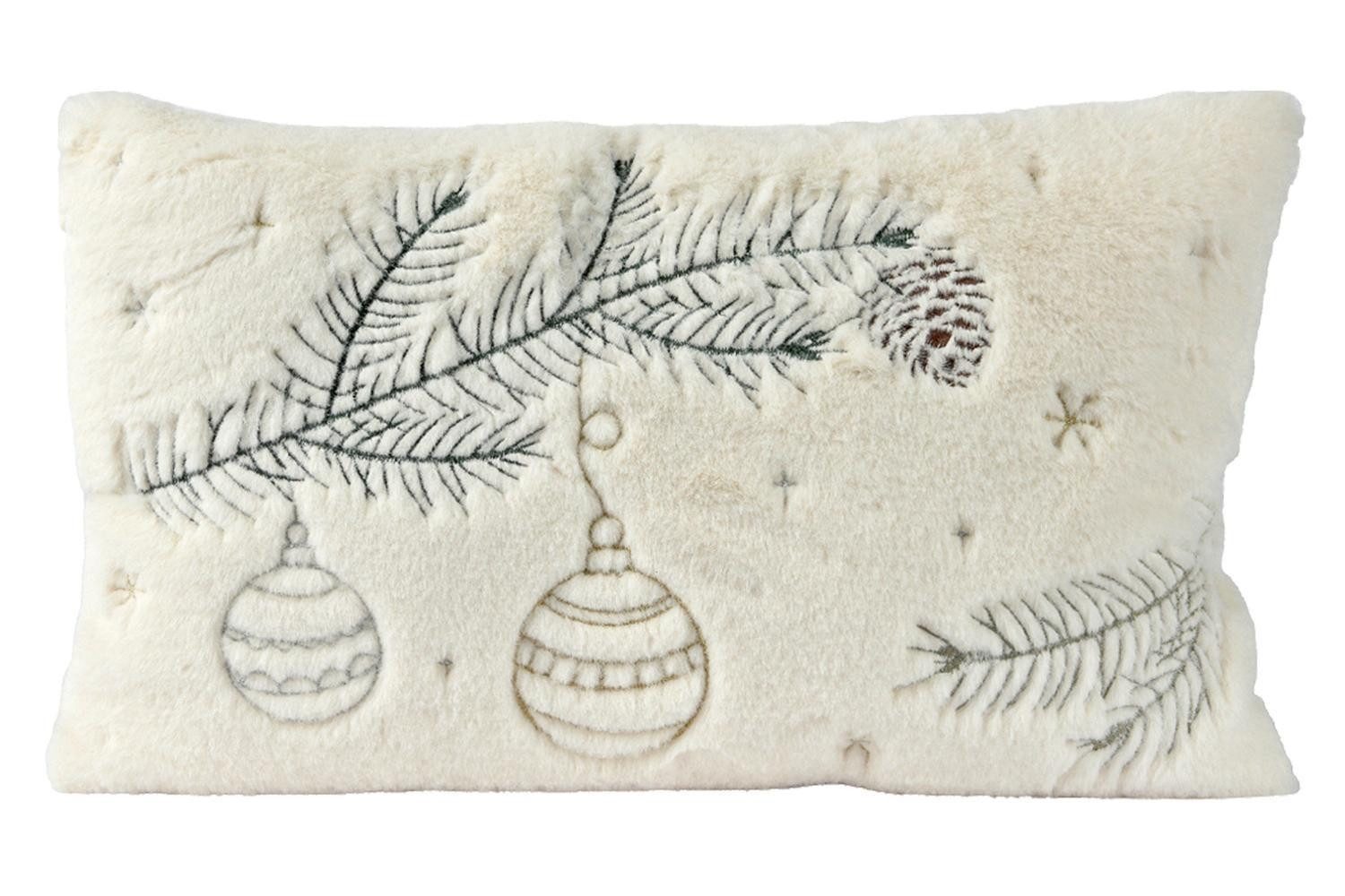 Dekokissen ZWEGY, 50 x 30 cm, Weiß, Schwarz, Polyester