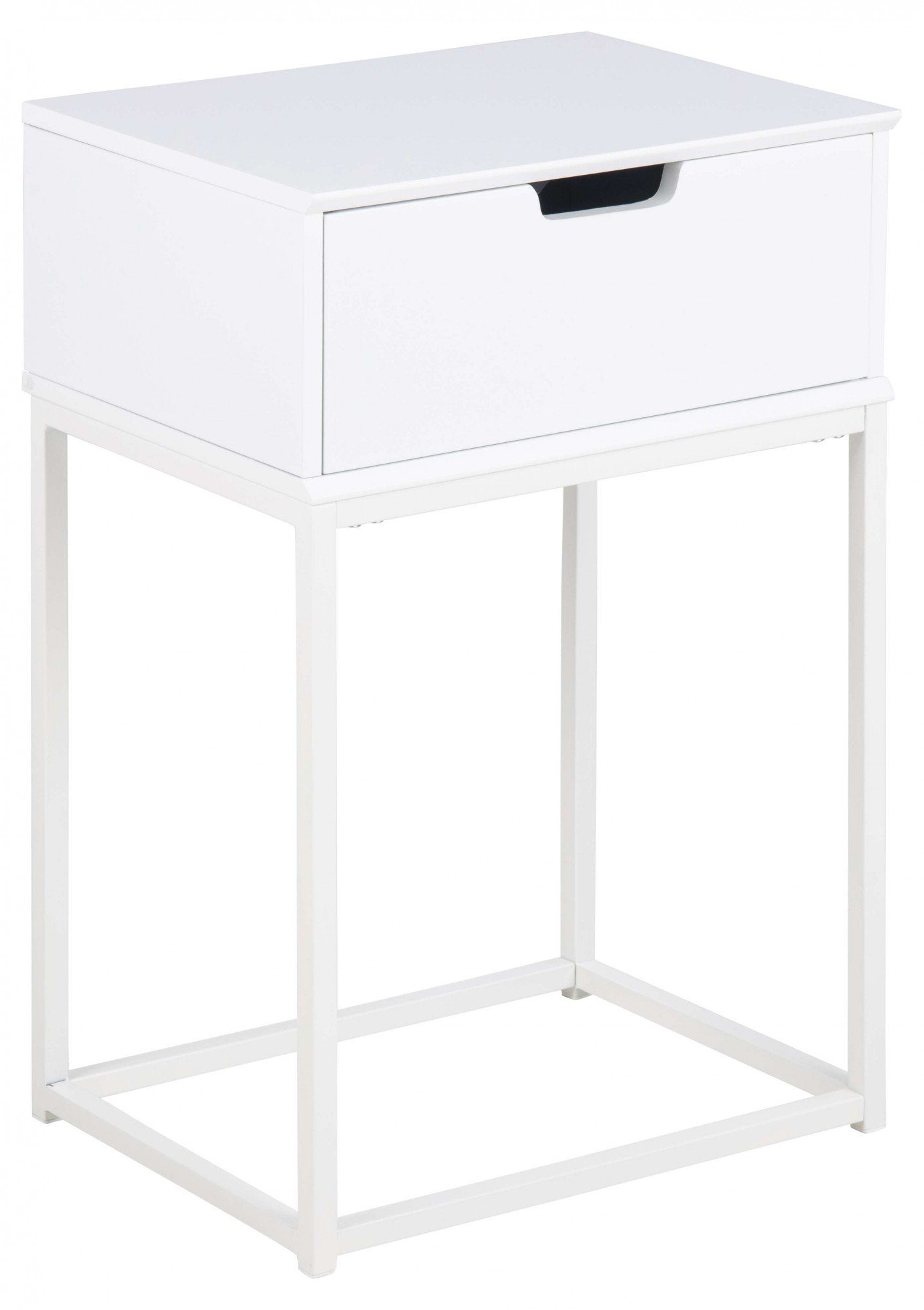 ACTONA GROUP Nachttisch Mitra, Nachttisch, Nachtschrank mit 1 Schublade, Weiss oder Schwarz