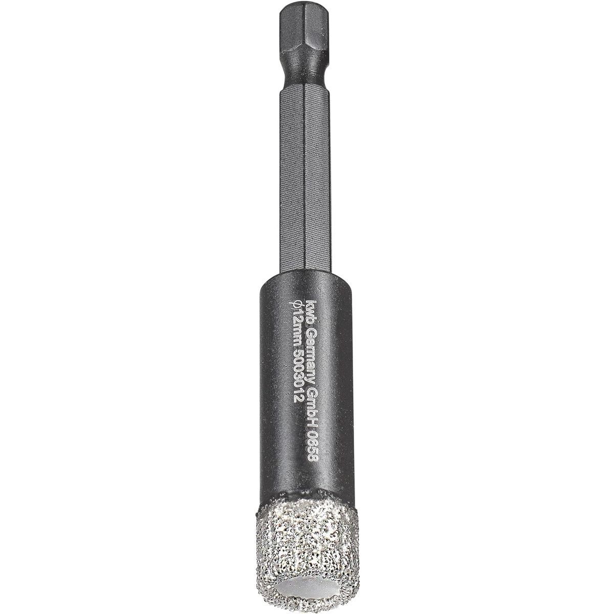 kwb Bohrer- und Bit-Set Fliesenbohrer 6-Kant,12 mm, Diamant Fliesen-Loch-Bohrer für Bohrmaschinen, Lochsäge mit E 6.3-