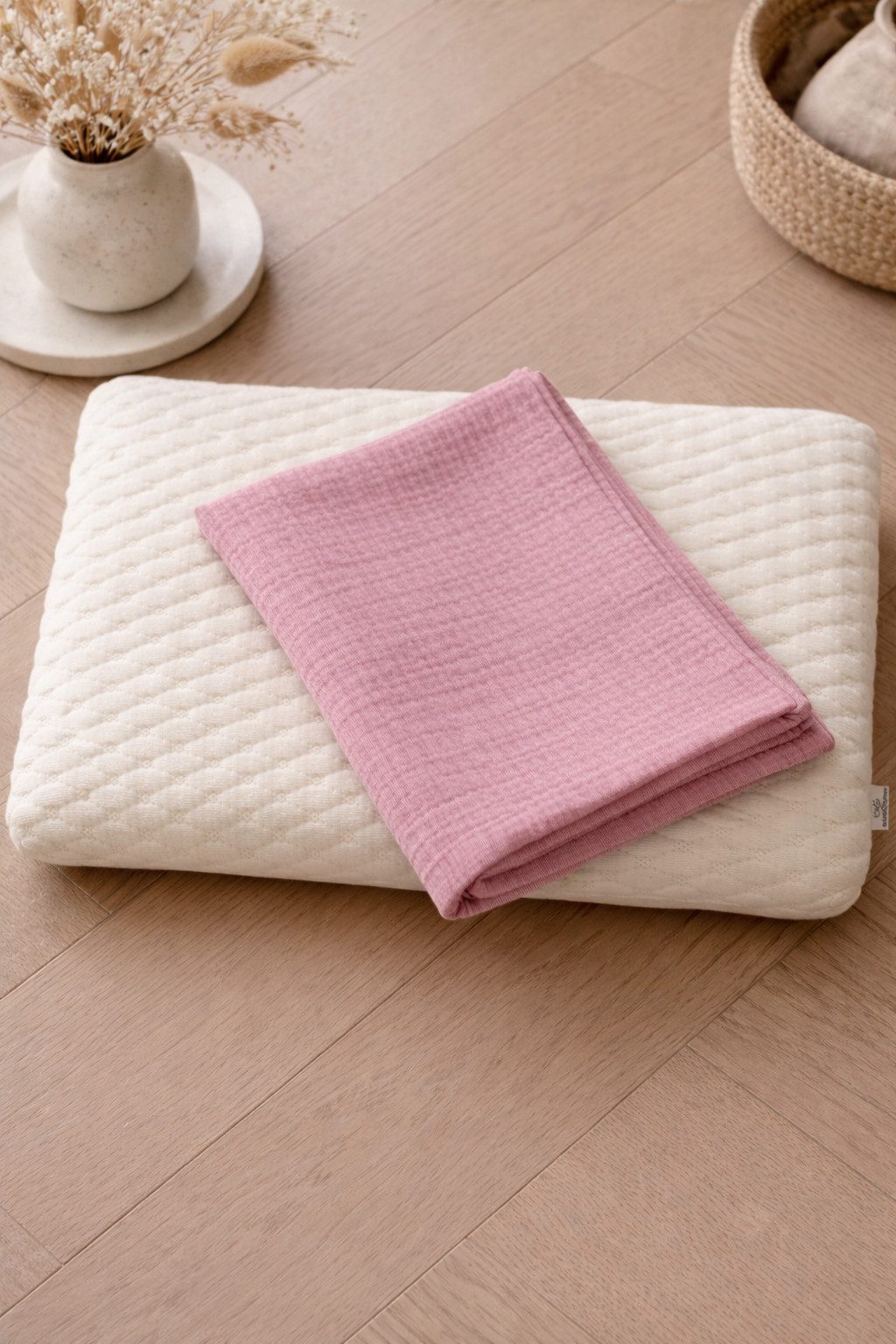 BABEES Kissenbezüge 2-er Set Kissenbezug 40x60 / 30x50 cm 100% Musselin Baumwolle 150 g/qm, Kissenbezüge Kissenhülle Kinderbettwäsche Kinderzimmer Creme Beige