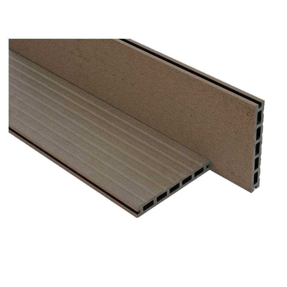 Terrassendielen Muster WPC / BPC Terassendiele Hohlkammerdiele, 20 x 145 mm, braun