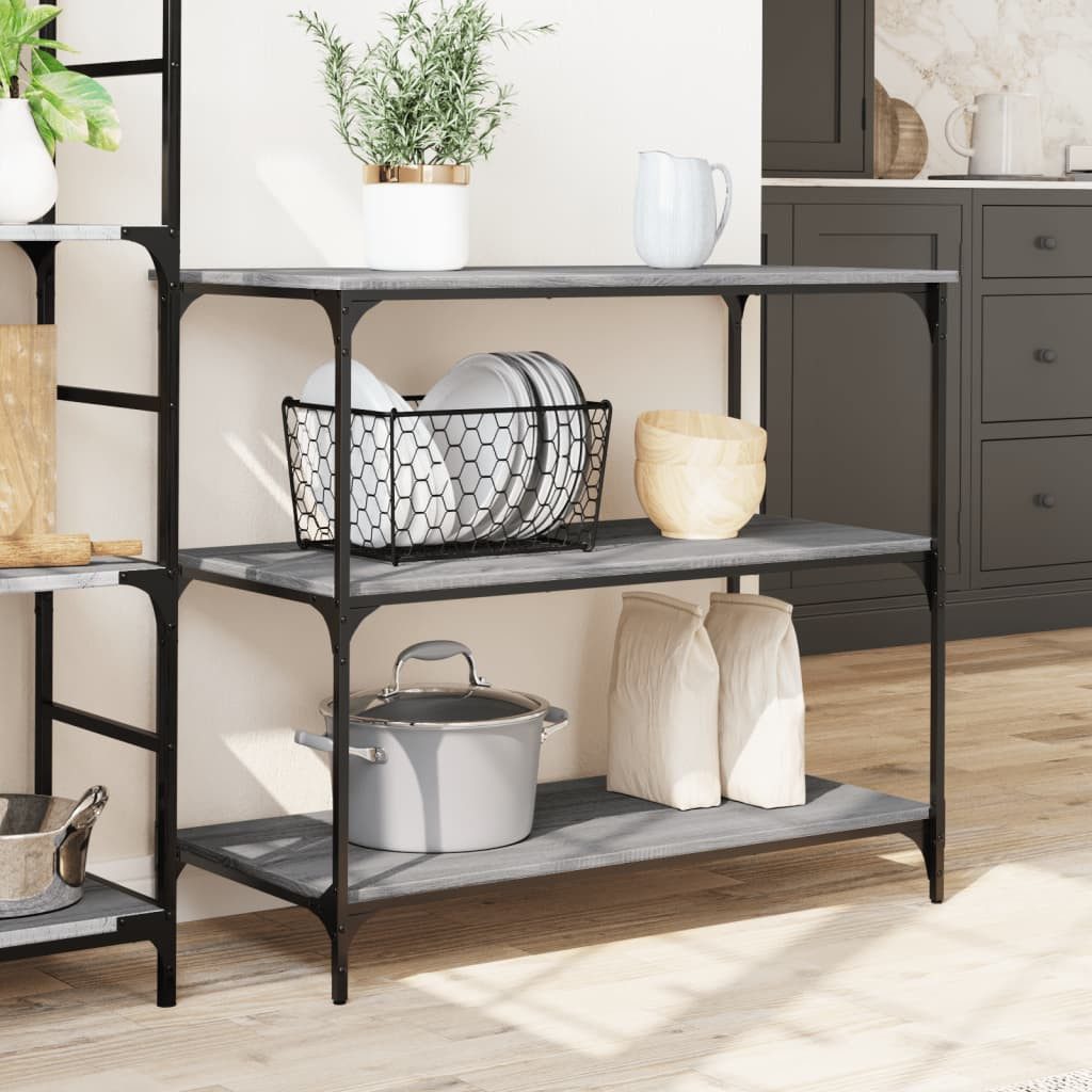 vidaXL Küchenwagen Küchenwagen Grau Sonoma 102x50x95 günstig online kaufen